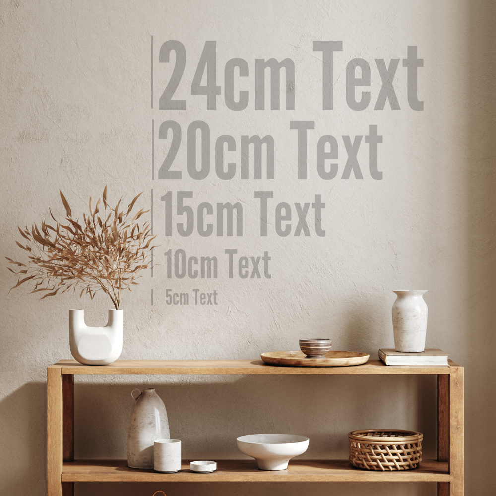 Individuelle 3D-Buchstaben nach Höhe