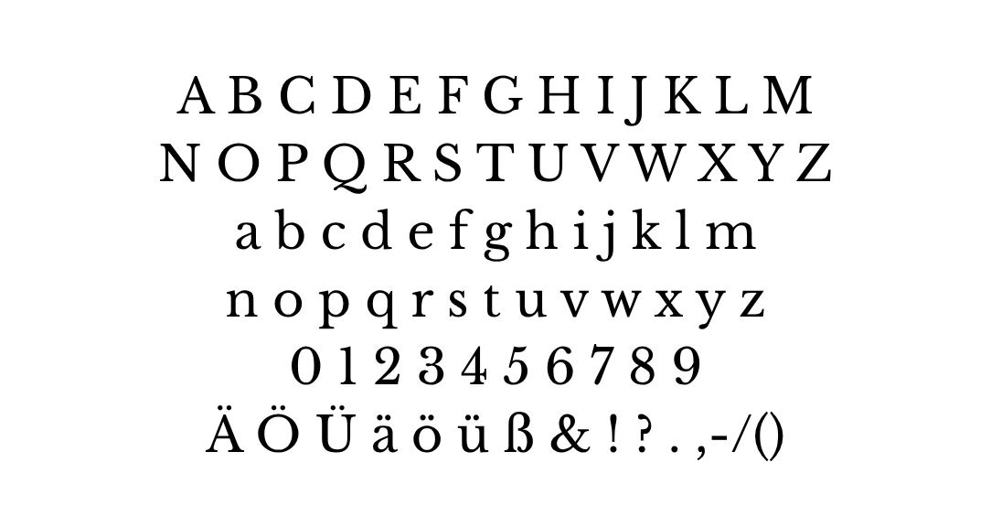 Schriftart Vorschau